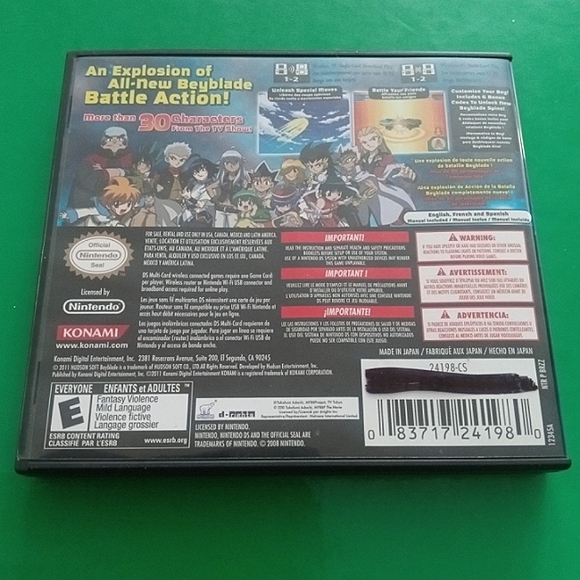 Beyblade Metal Masters DS Video Game + Vulcan Horuseus 145D Beyblade Bundle - Picture 3 of 11